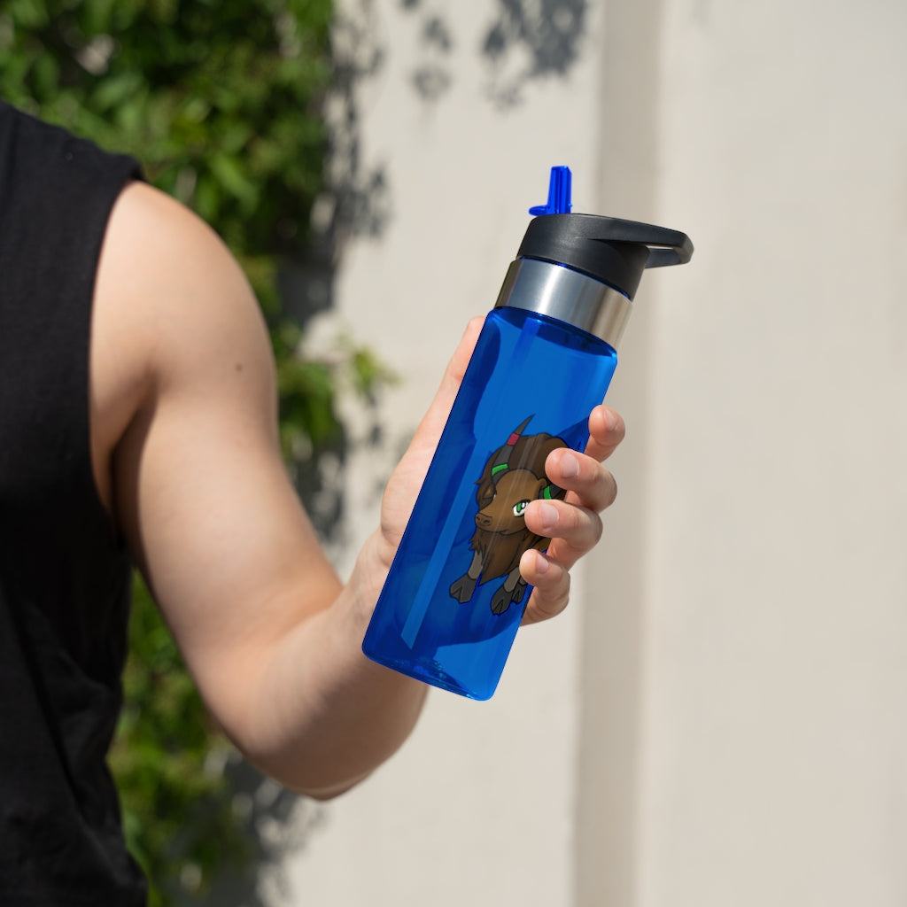 Bitox Kensington Tritan™ Sport Bottle in vibrant colors with a carabiner hook, showcasing its durable design and spill-resistant lid.