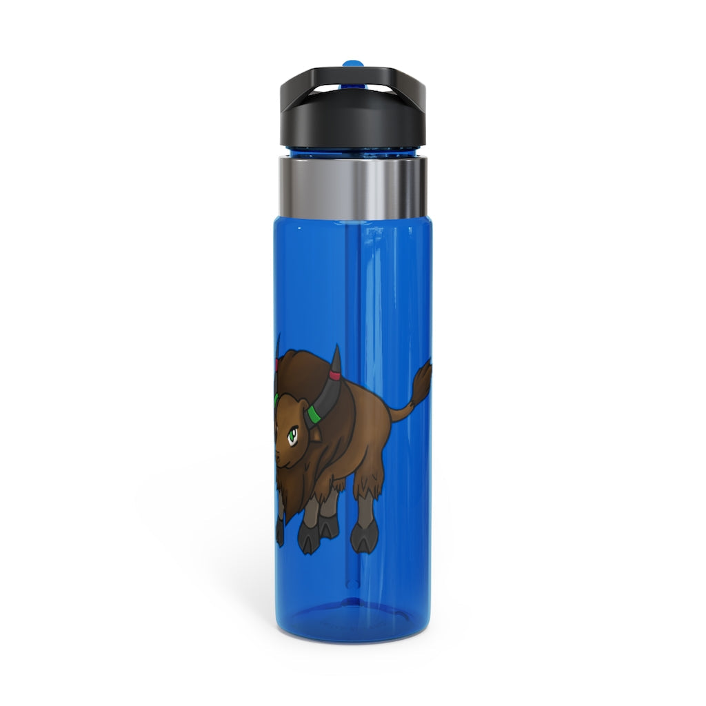 Bitox Kensington Tritan™ Sport Bottle in vibrant colors with a carabiner hook, showcasing its durable design and spill-resistant lid.