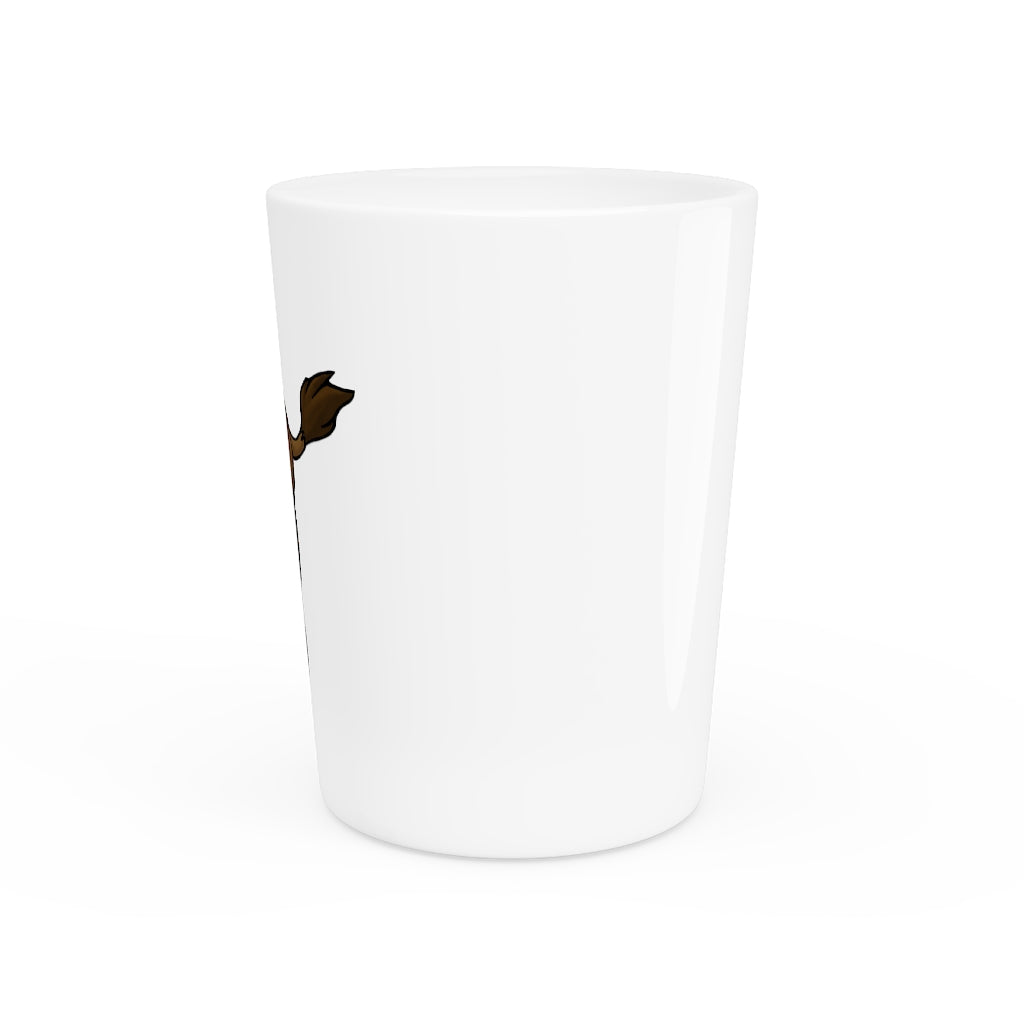 Personalized Bitox Shot Glass with white ceramic and customizable interior options.