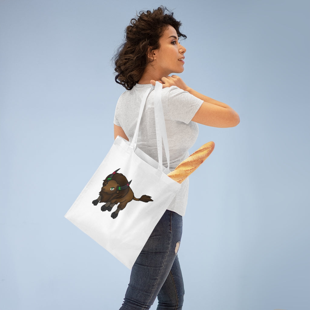 Bitox Tote Bag made of 100% cotton with long handles and cross stitching, available in multiple colors.