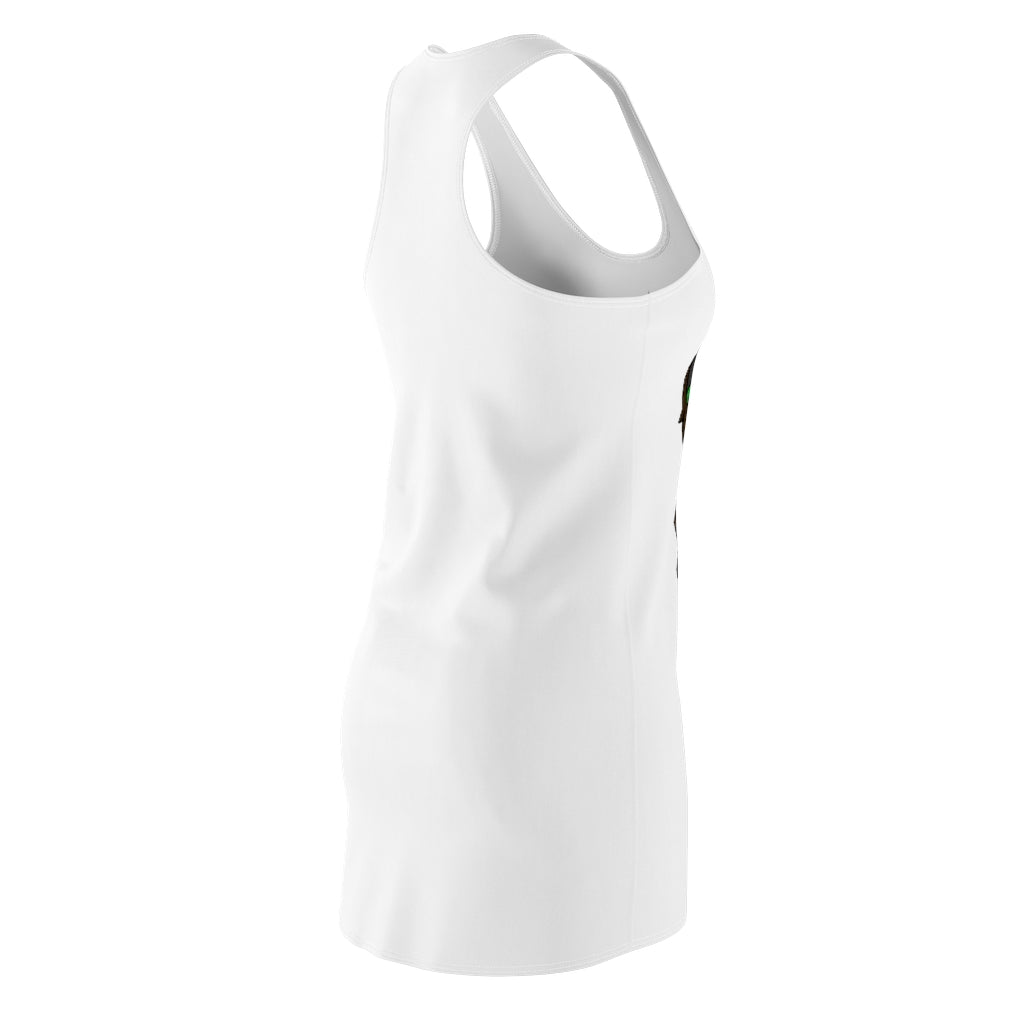 Bitox Women's Cut & Sew Racerback Dress featuring a stylish design with a sporty fit, made from lightweight polyester fabric.