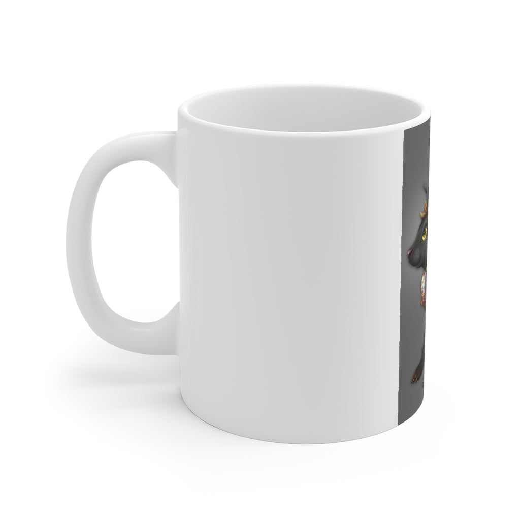 Black Amara Mug - Small 11oz with easy-grip handle and scratch-resistant finish, perfect for coffee or tea.