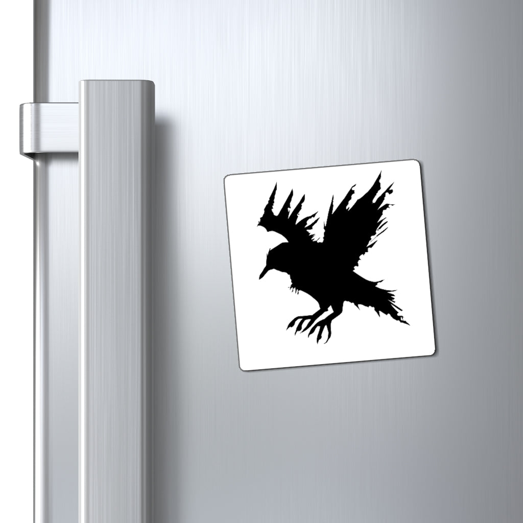 A set of Black Crow Magnets showcasing their strong holding power and customizable design, ideal for various metallic surfaces.