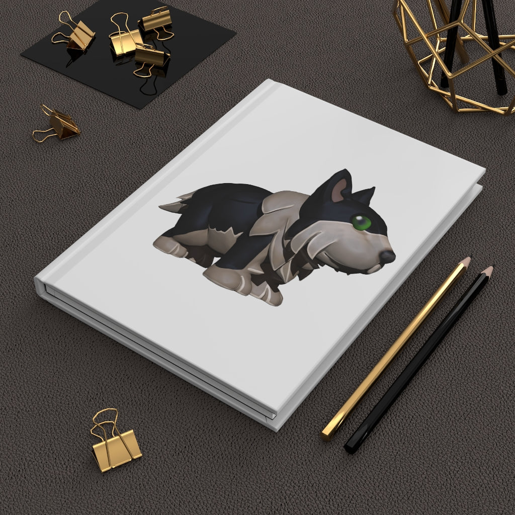 Black Dog Hardcover Journal Matte with customizable covers and lined pages, showcasing a sleek design.