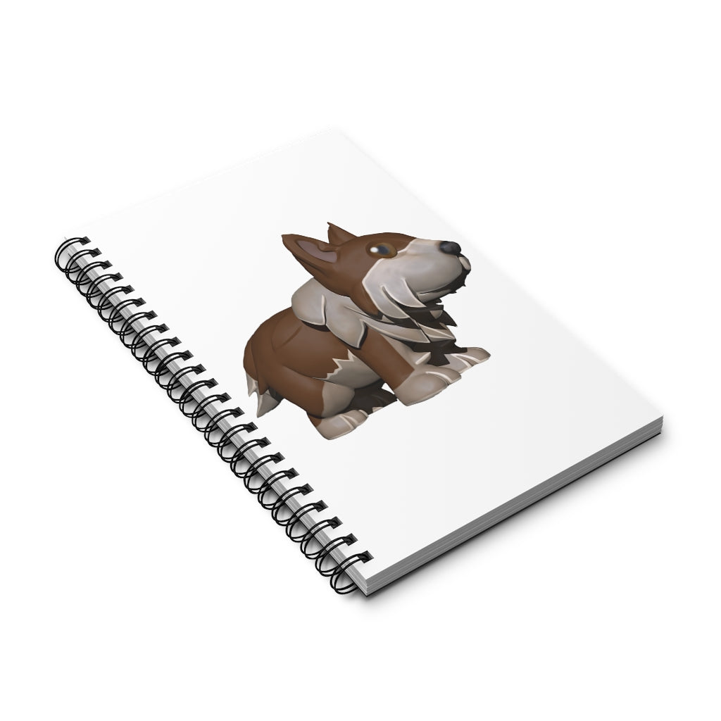 Black Dog Spiral Journal featuring a stylish front cover, available in various styles including blank, dot grid, lined, and task manager.