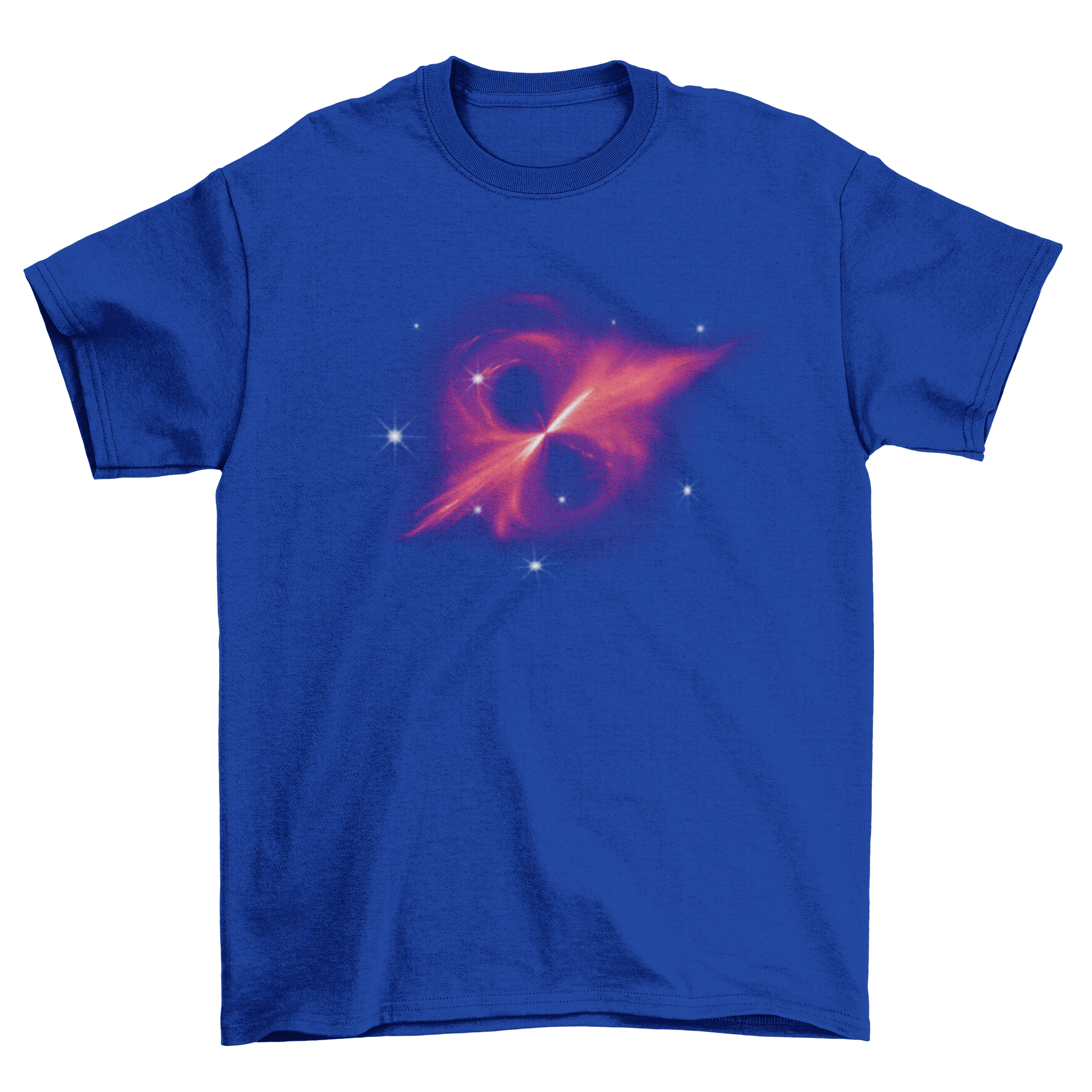 Black Hole T-Shirt featuring a cosmic design with a black hole and stars, perfect for space lovers.