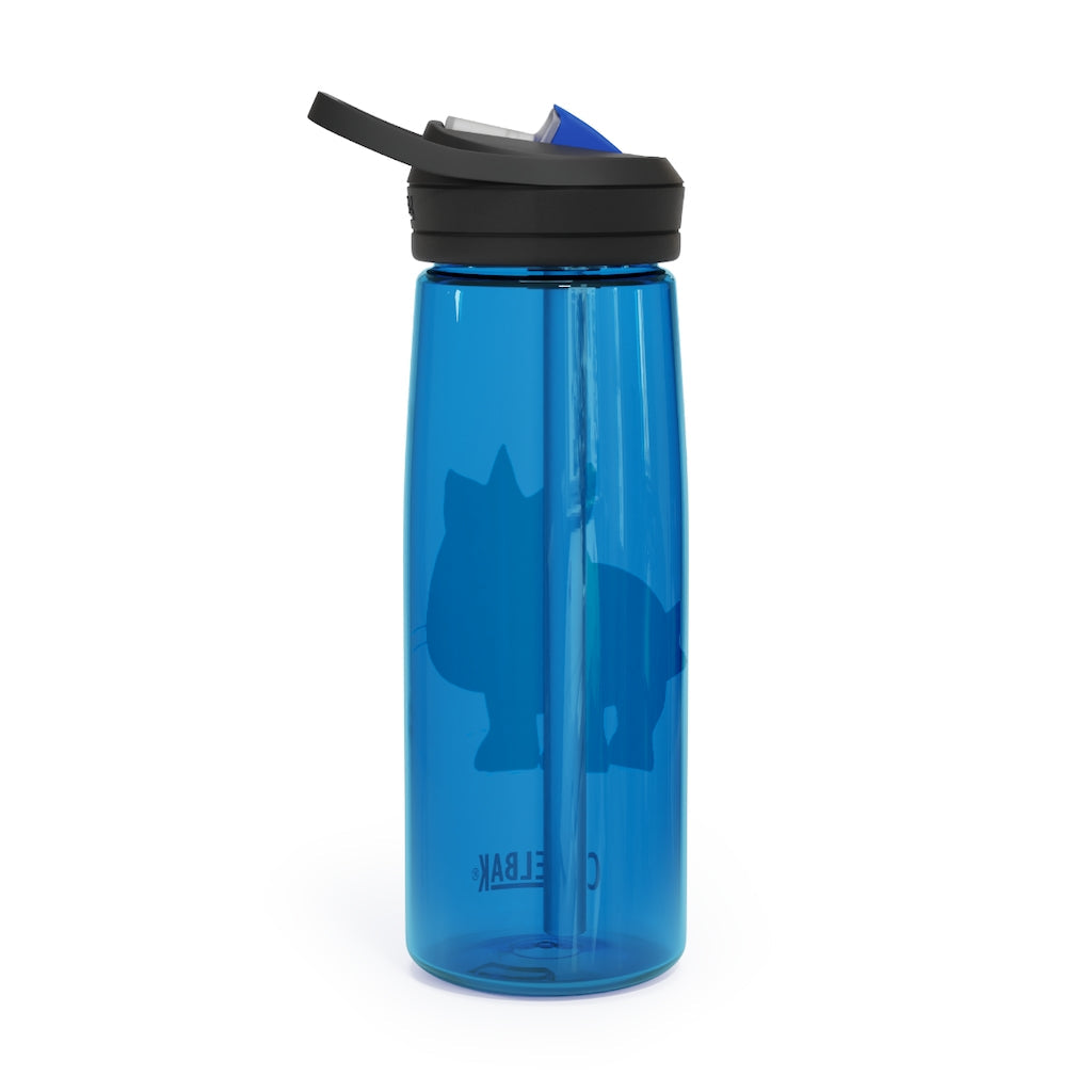 Black Kitty CamelBak Eddy® Water Bottle in 20oz and 25oz sizes, featuring a robust design and spill-proof valve.