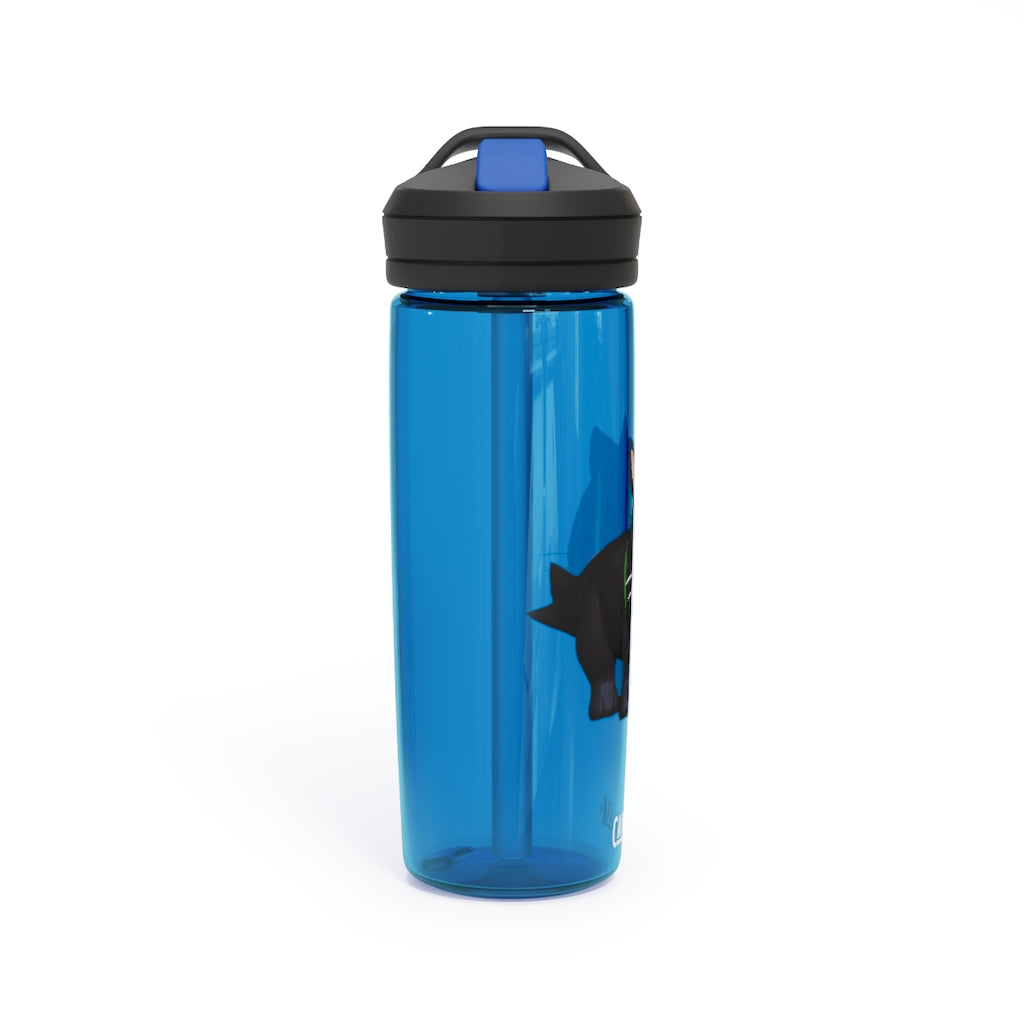 Black Kitty CamelBak Eddy® Water Bottle in 20oz and 25oz sizes, featuring a robust design and spill-proof valve.