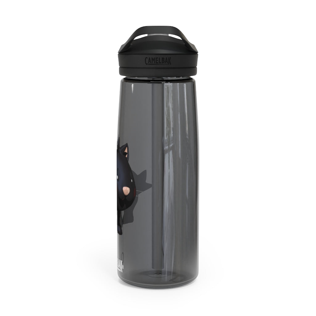 Black Kitty CamelBak Eddy® Water Bottle in 20oz and 25oz sizes, featuring a robust design and spill-proof valve.