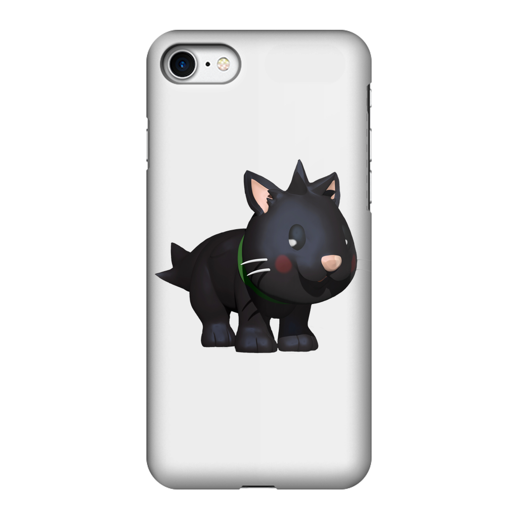 Black Kitty Fully Printed Tough Phone Case featuring a vibrant kitty design, dual-layer protection, and precise cutouts for buttons and camera.