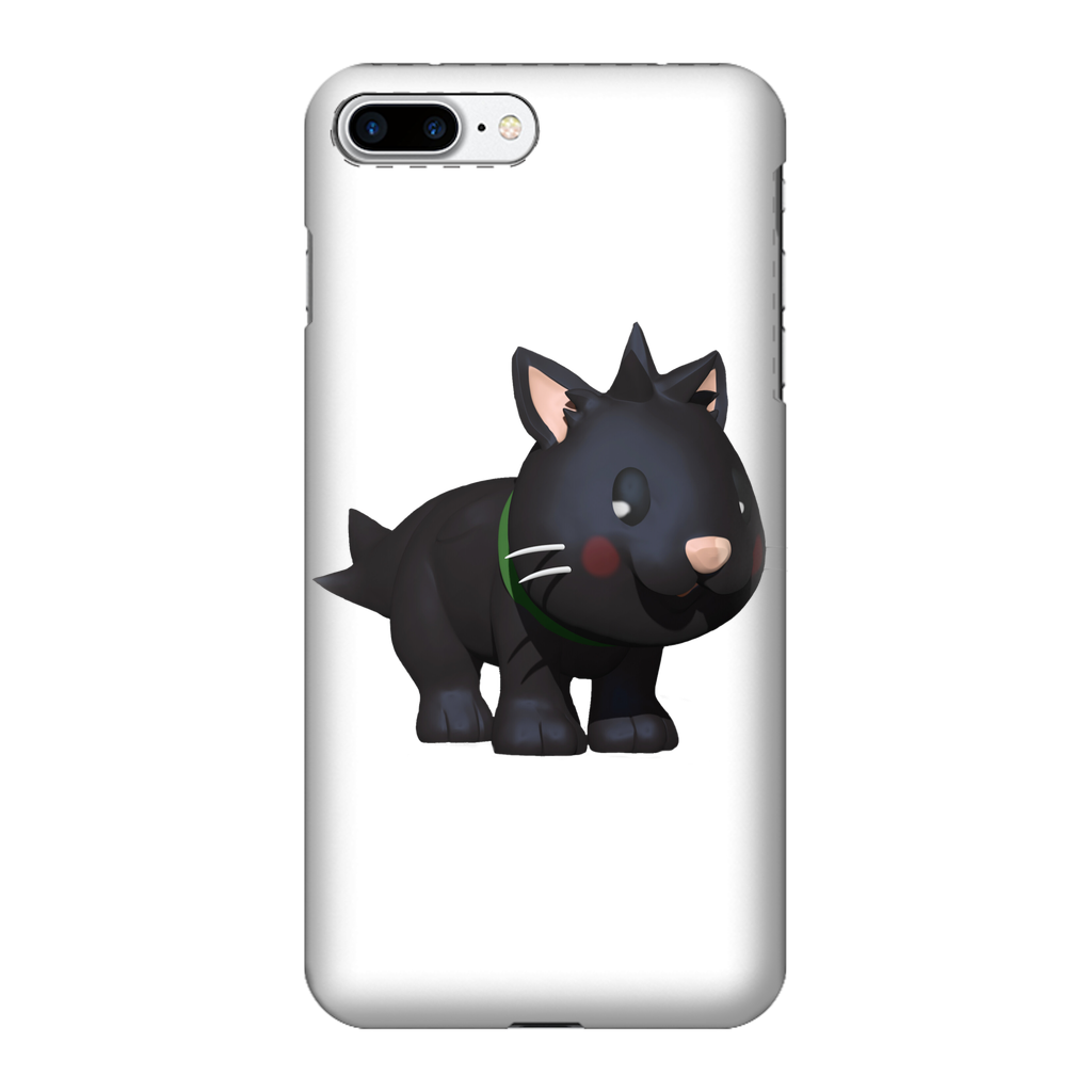 Black Kitty Fully Printed Tough Phone Case featuring a vibrant kitty design, dual-layer protection, and precise cutouts for buttons and camera.