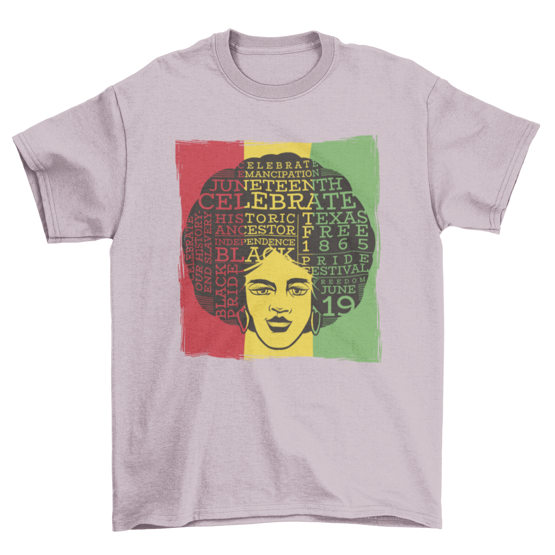 Black pride t-shirt featuring inspiring quotes related to Juneteenth, designed for comfort and style.