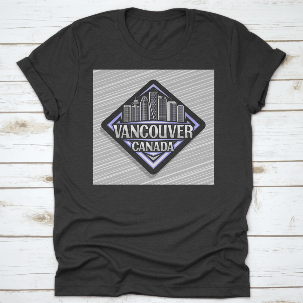 Black Rhombus Road Sign T-shirt featuring a contemporary line illustration, made from 100% cotton for comfort.