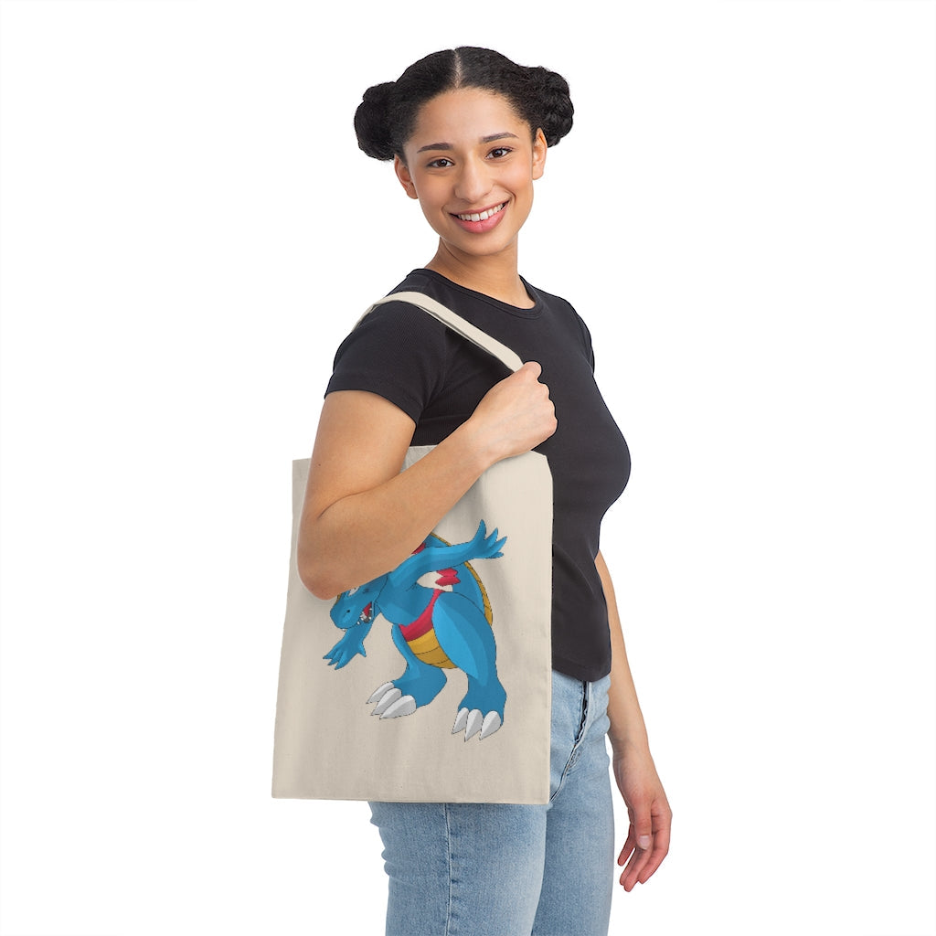 Blastdile Canvas Tote Bag made of 100% cotton sheeting, featuring reinforced handles and a spacious design for personalized use.