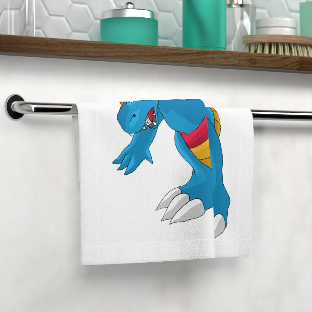 Customizable Blastdile Face Towel featuring a polyester front and soft cotton back, ideal for personal designs.