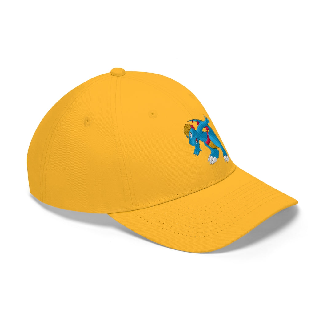 Blastdile Unisex Twill Hat in cotton twill, featuring a classic 6-panel design and adjustable Velcro closure, perfect for outdoor activities.