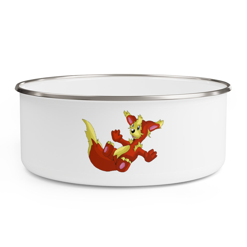 Blazeon Enamel Bowl featuring a stylish design, translucent lid, and anti-slip backing, available in three sizes.