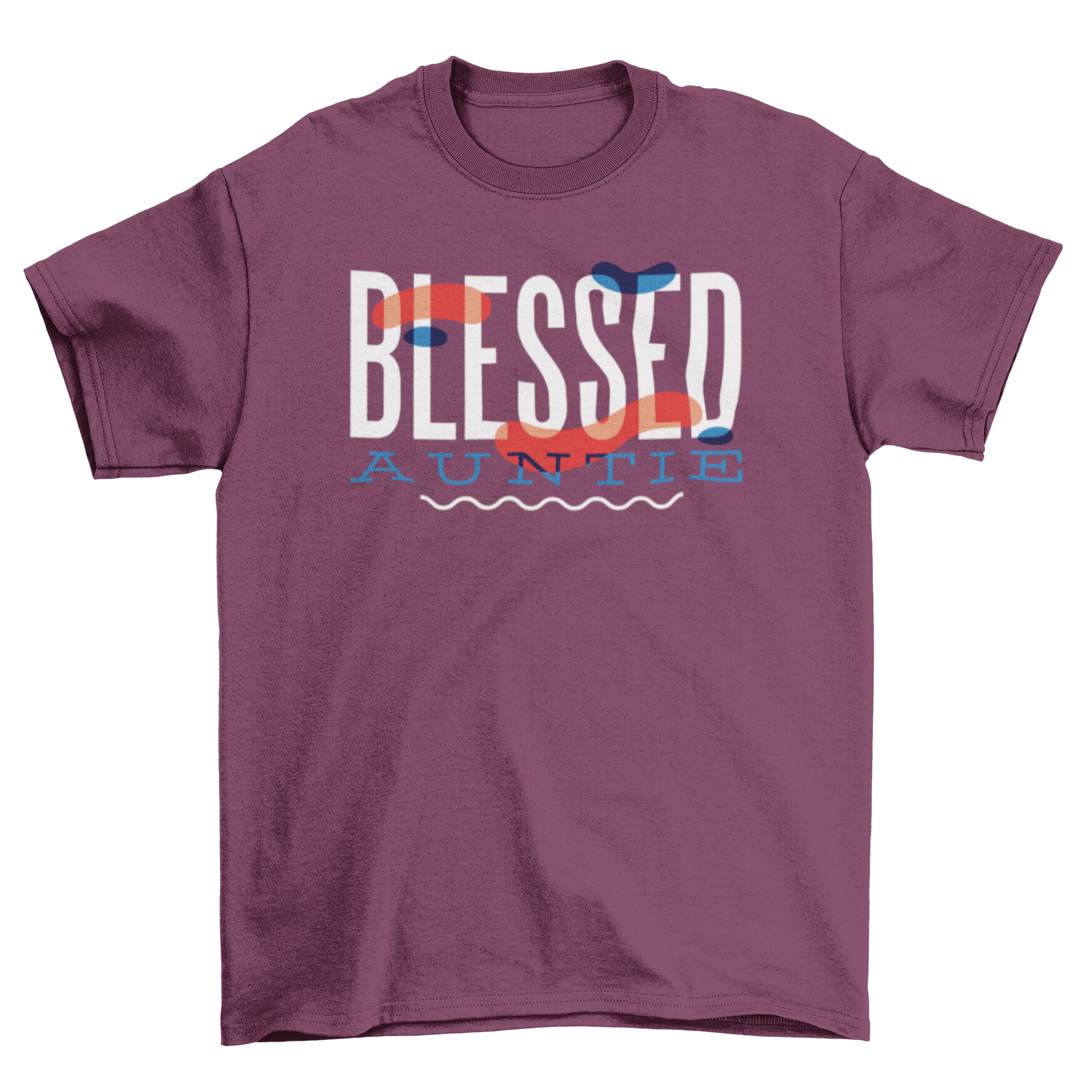 A stylish Blessed Auntie T-Shirt featuring a cool graphic and text, perfect for new aunts.