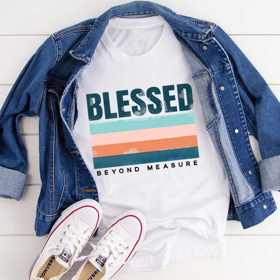 A stylish Blessed T-Shirt made from soft ring-spun cotton, featuring double stitching for durability.