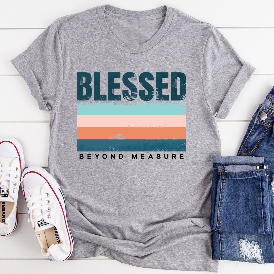 A stylish Blessed T-Shirt made from soft ring-spun cotton, featuring double stitching for durability.