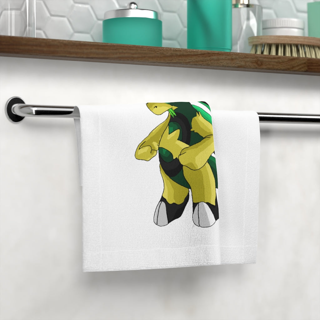 Bliblax Face Towel featuring a customizable polyester front and soft cotton back, ideal for personal designs.