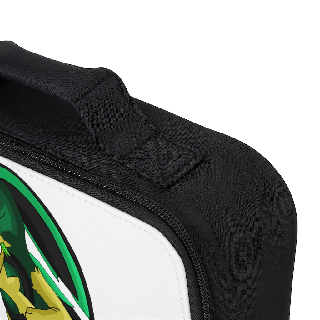 Bliblax Lunch Bag featuring a black base and customizable white area, ideal for adults and kids.