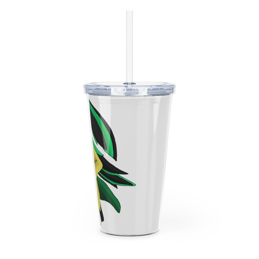 Bliblax Plastic Tumbler with Straw in vibrant colors, featuring a lid and reusable straw, perfect for personalized drinks.