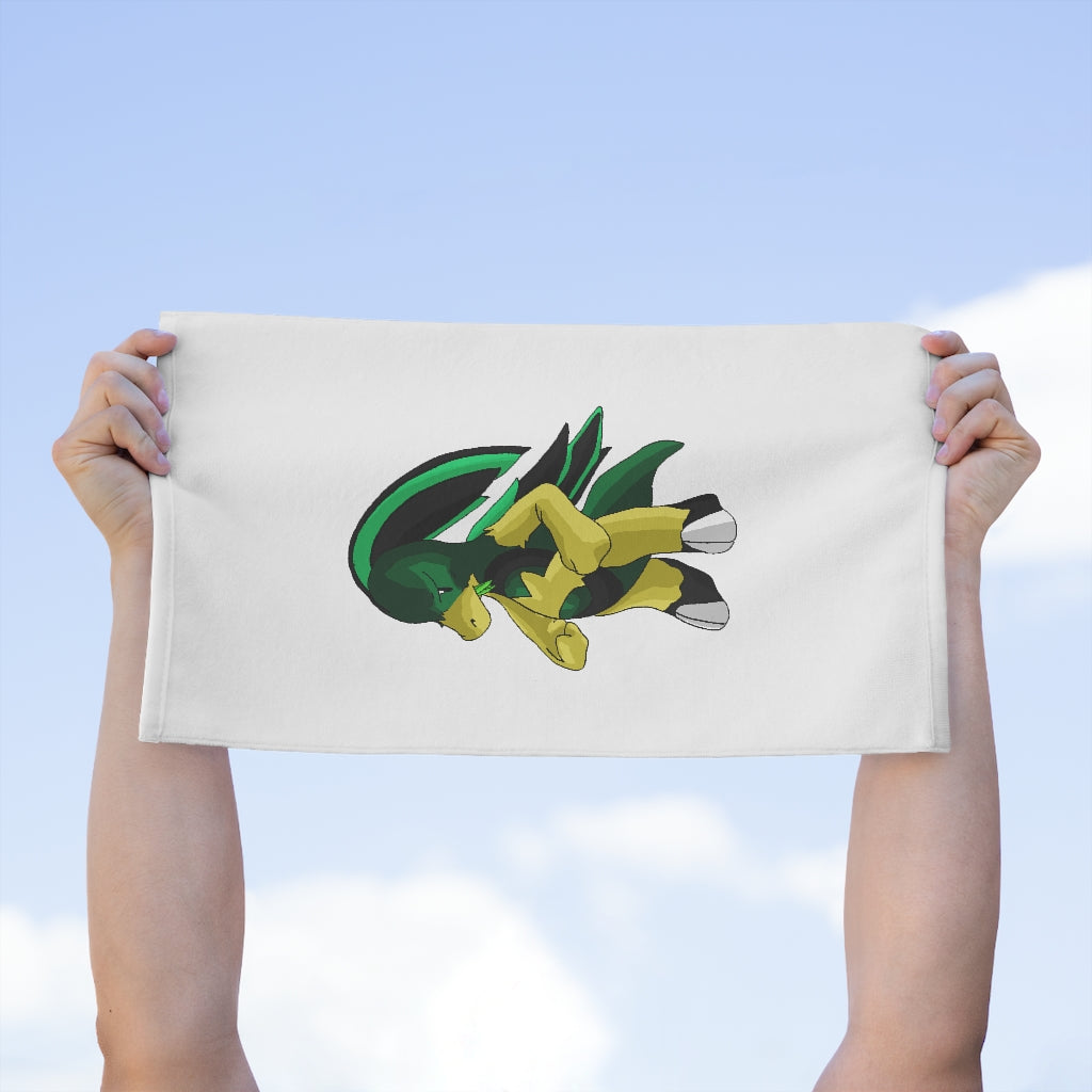 Bliblax Rally Towel measuring 11x18 inches, featuring a soft printed mink polyester front and absorbent cotton loop backing.