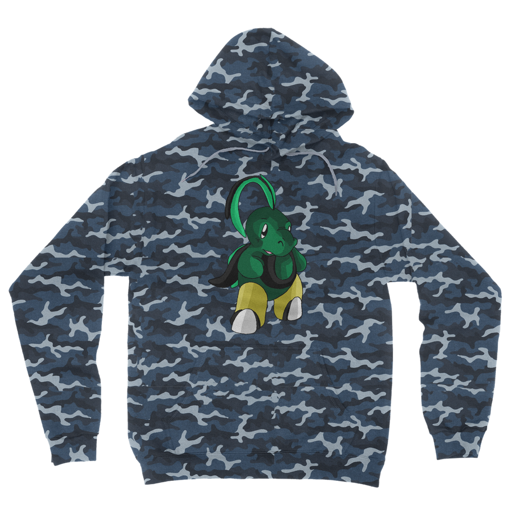 Bliscor Camouflage Adult Hoodie featuring a classic camo print, double fabric hood, and kangaroo pouch pocket, perfect for casual wear.