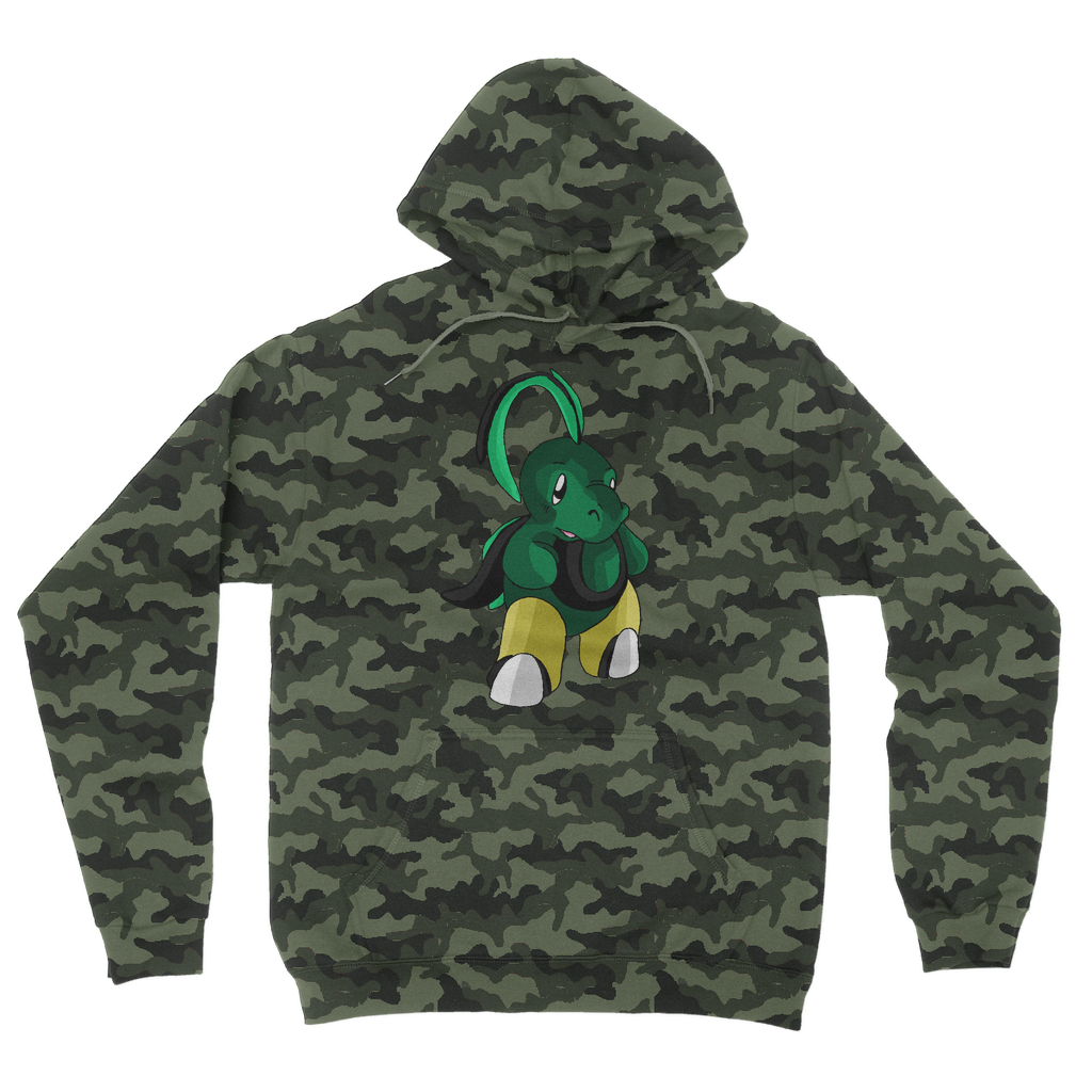 Bliscor Camouflage Adult Hoodie featuring a classic camo print, double fabric hood, and kangaroo pouch pocket, perfect for casual wear.