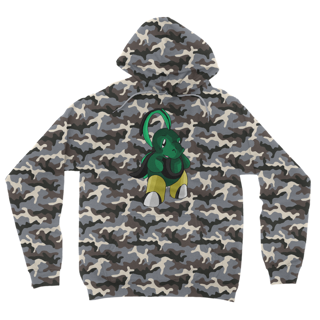 Bliscor Camouflage Adult Hoodie featuring a classic camo print, double fabric hood, and kangaroo pouch pocket, perfect for casual wear.