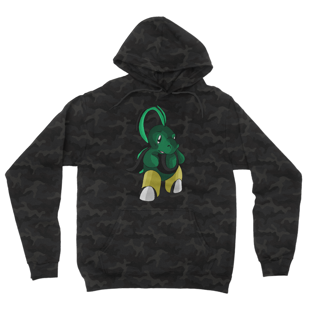 Bliscor Camouflage Adult Hoodie featuring a classic camo print, double fabric hood, and kangaroo pouch pocket, perfect for casual wear.