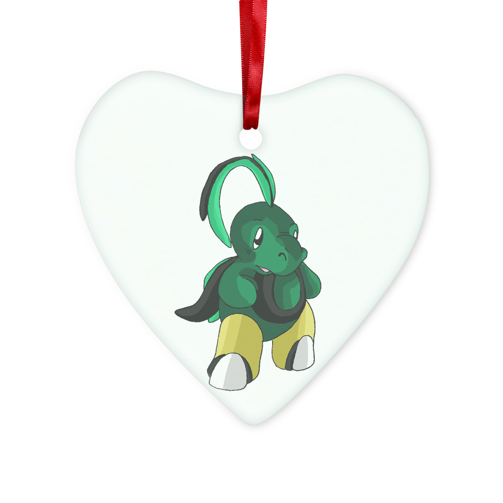 Bliscor Glass Hanging Ornament in round and heart shapes, elegantly displayed with red ribbon and gold string.