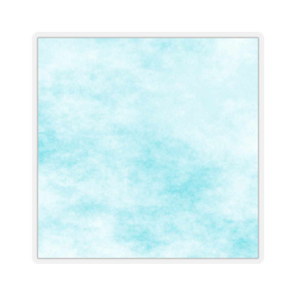 Blue Clouds Kiss-Cut Stickers showcasing various shapes and sizes on a white background.