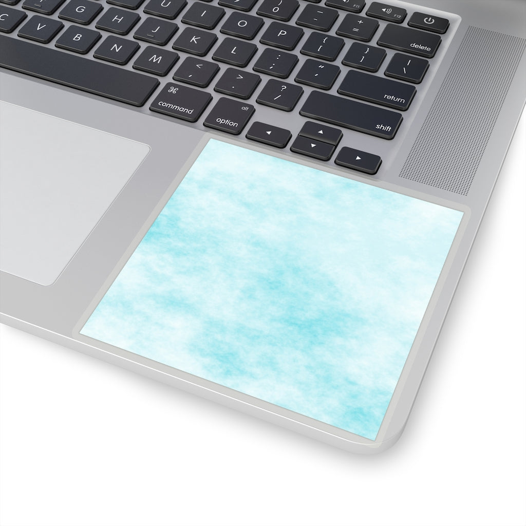 Blue Clouds Kiss-Cut Stickers showcasing various shapes and sizes on a white background.