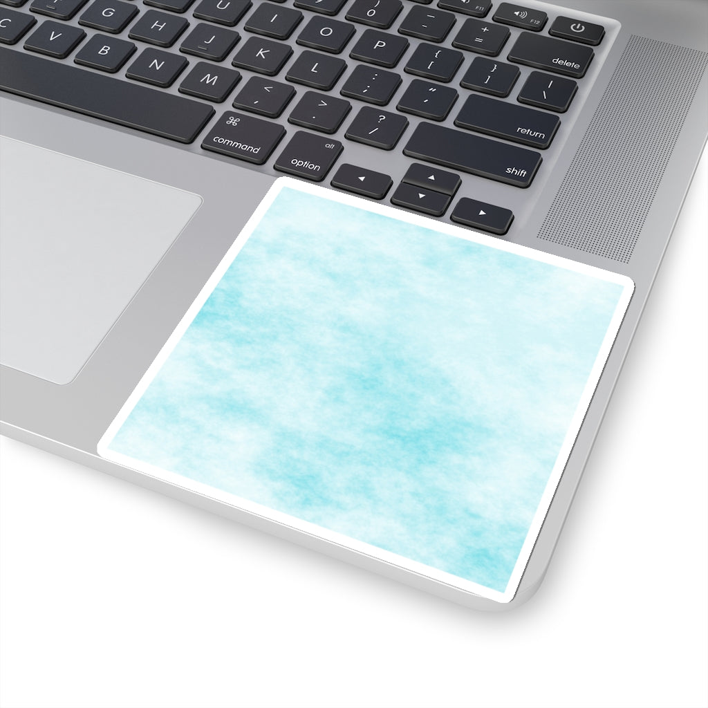 Blue Clouds Kiss-Cut Stickers showcasing various shapes and sizes on a white background.