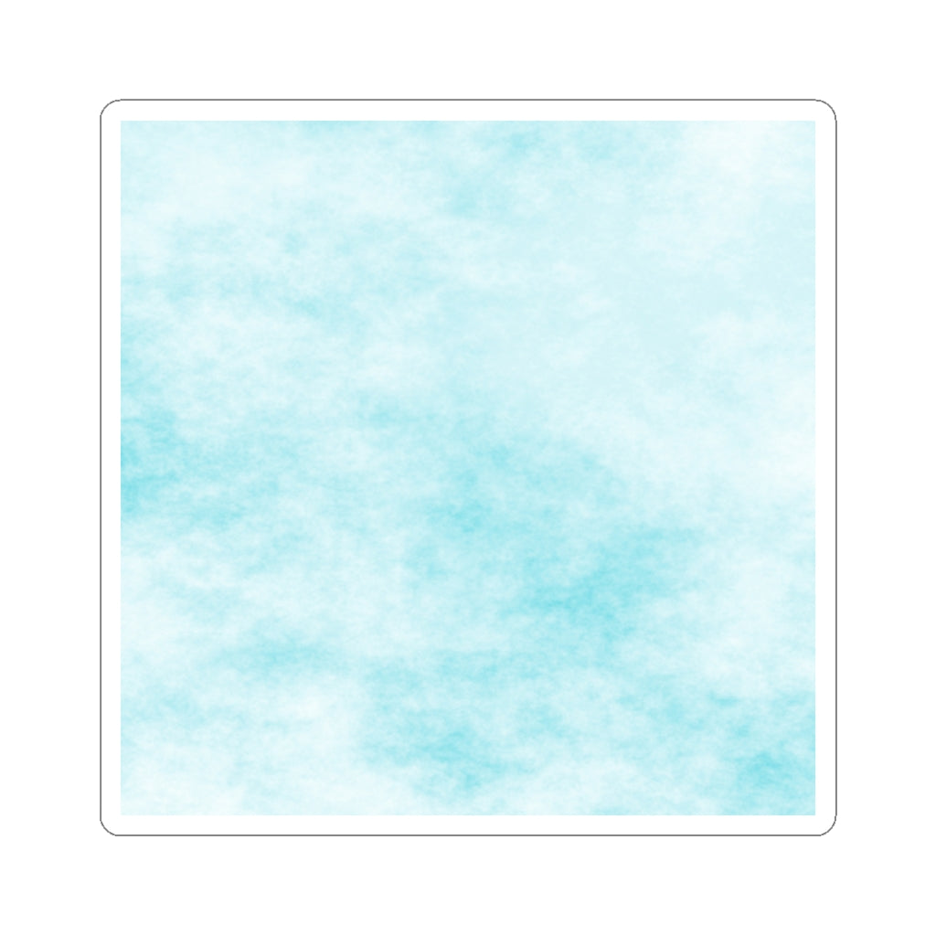 Blue Clouds Kiss-Cut Stickers showcasing various shapes and sizes on a white background.