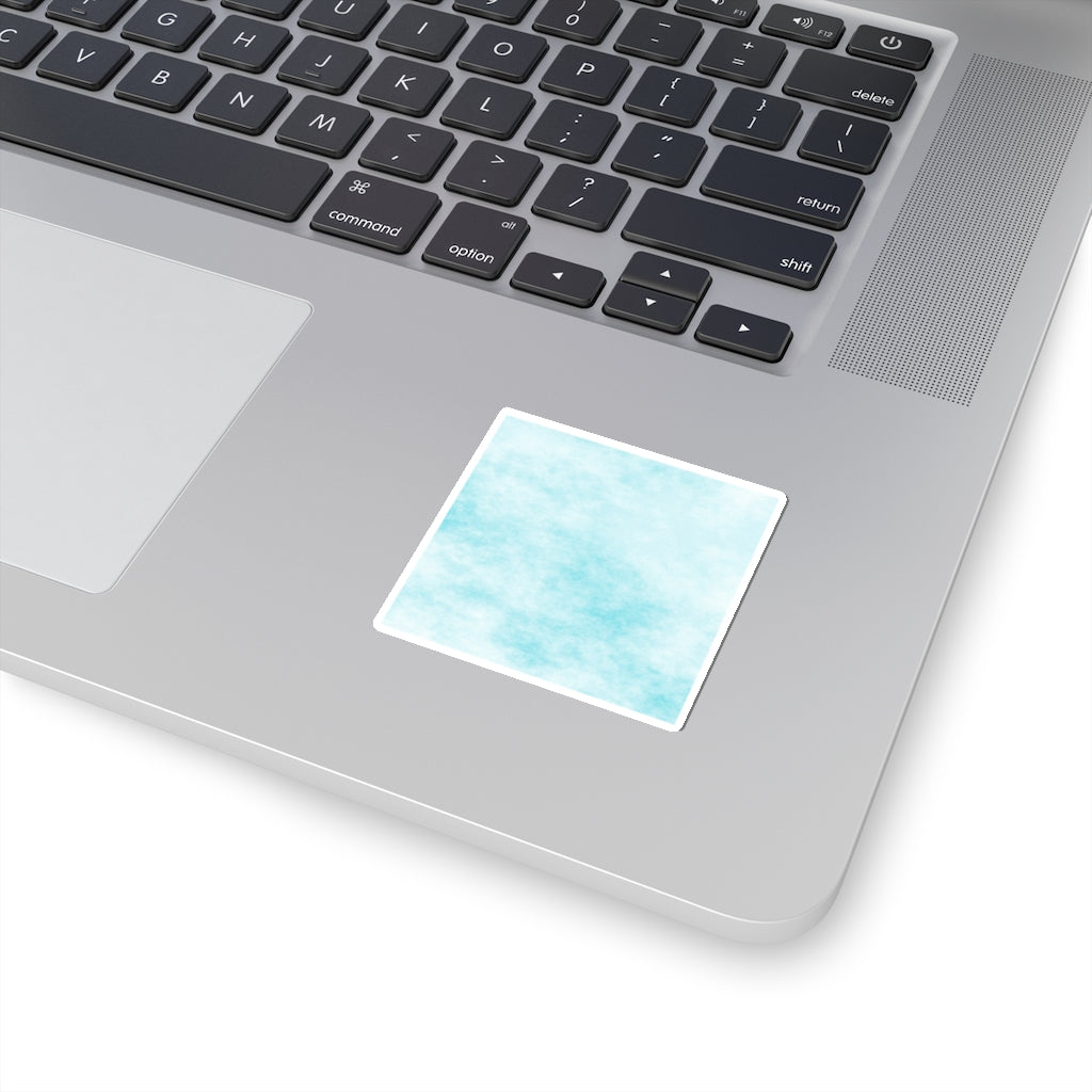 Blue Clouds Kiss-Cut Stickers showcasing various shapes and sizes on a white background.