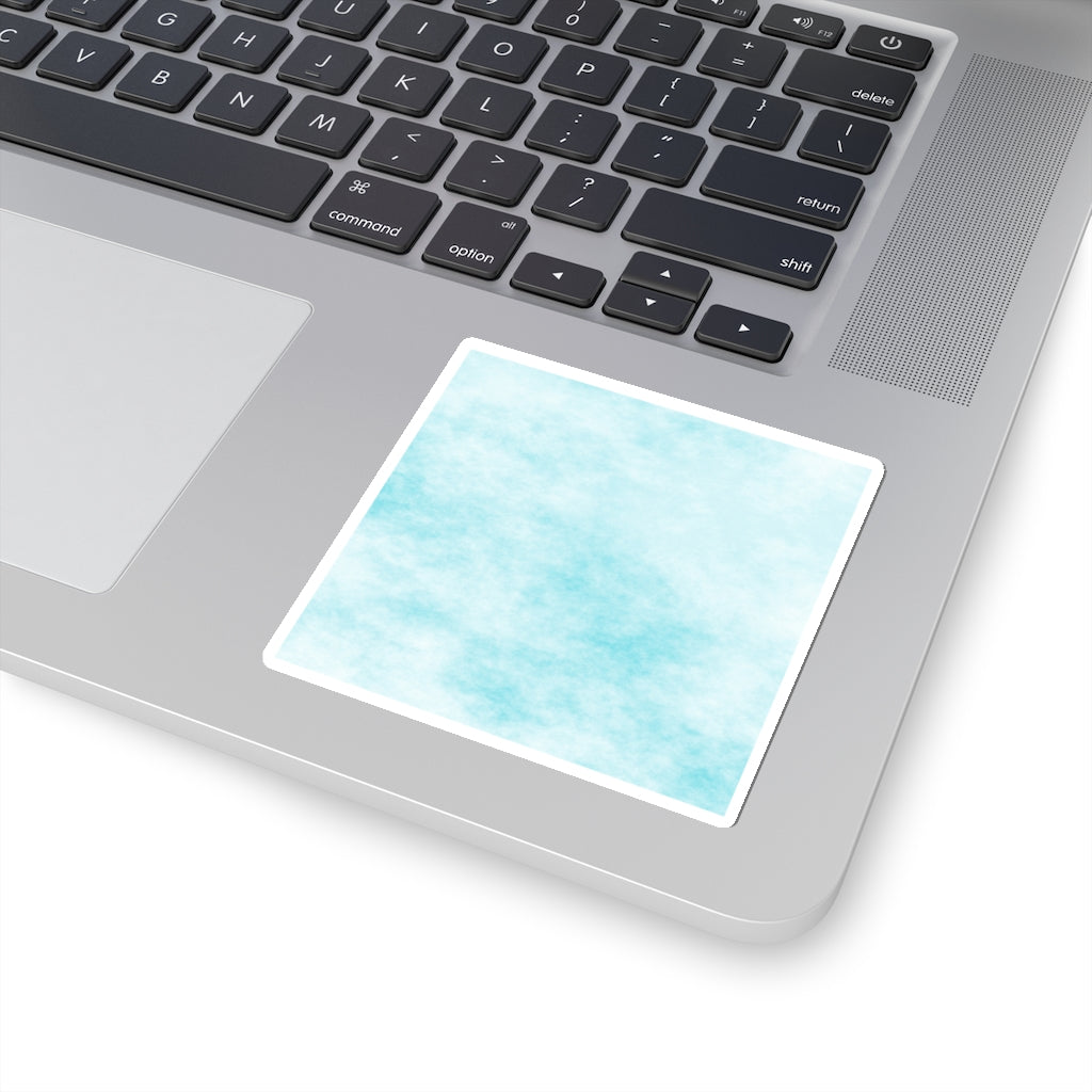 Blue Clouds Kiss-Cut Stickers showcasing various shapes and sizes on a white background.