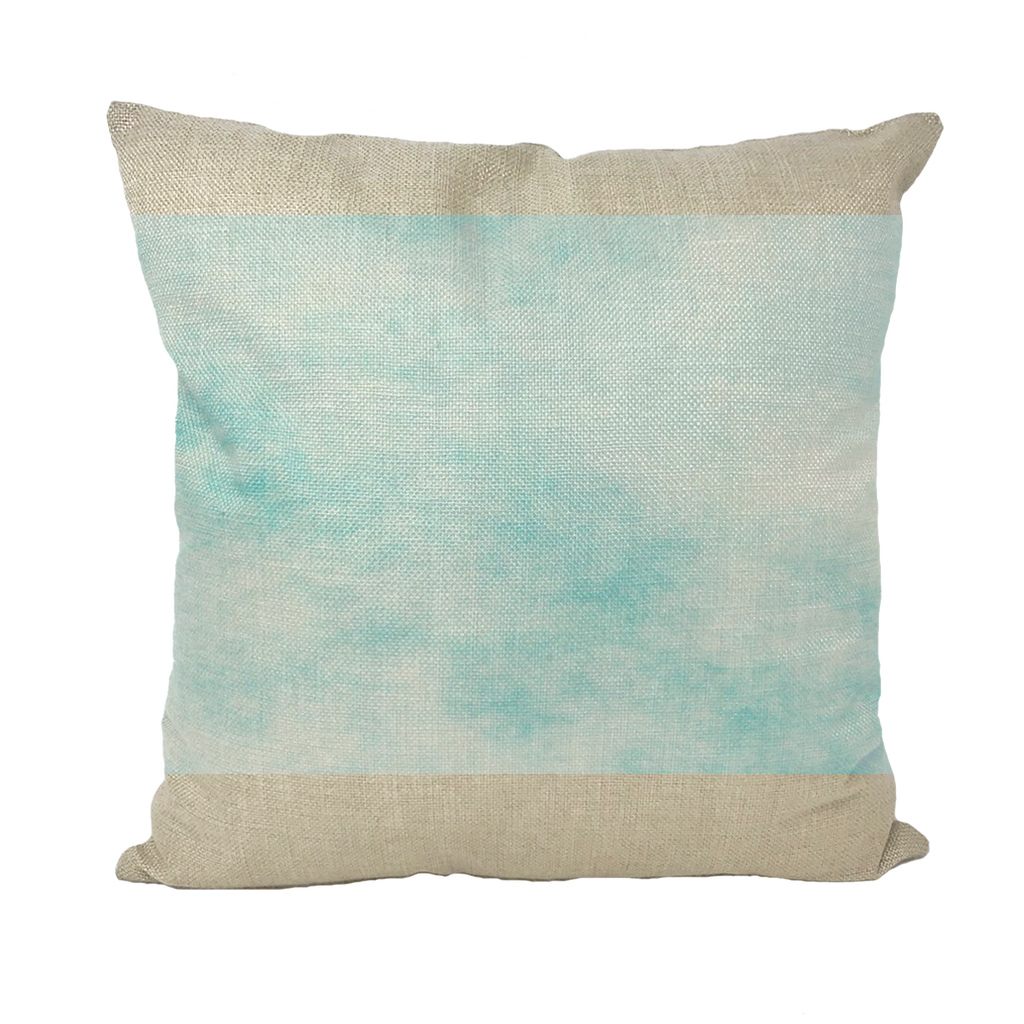 Blue Clouds Throw Pillows featuring a vibrant cloud design on soft fabric, perfect for home decor.