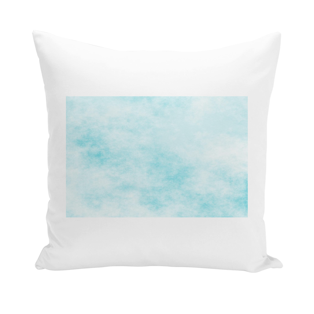 Blue Clouds Throw Pillows featuring a vibrant cloud design on soft fabric, perfect for home decor.