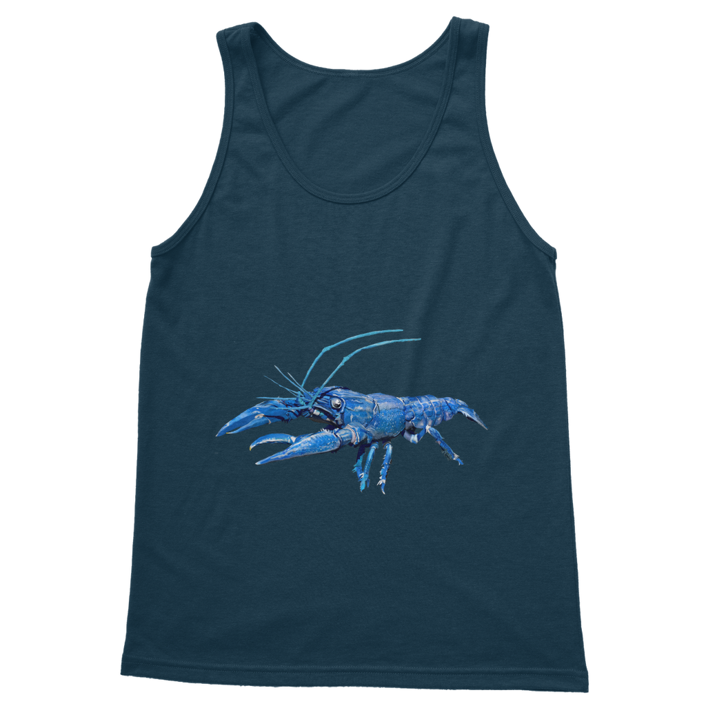 Blue Crawfish Classic Adult Vest Top in various colors, showcasing its unisex design and quality fabric.