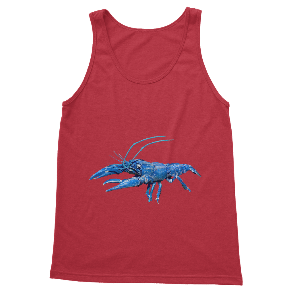 Blue Crawfish Classic Adult Vest Top in various colors, showcasing its unisex design and quality fabric.