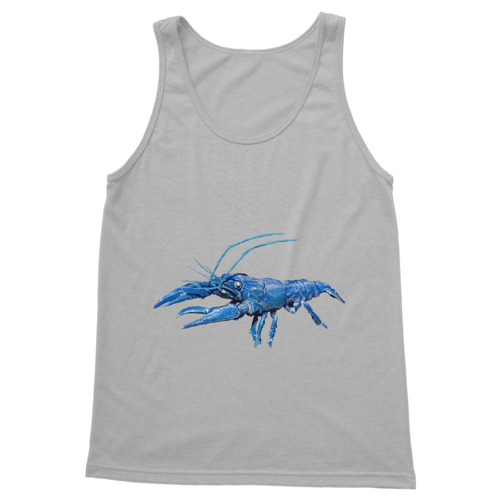 Blue Crawfish Classic Adult Vest Top in various colors, showcasing its unisex design and quality fabric.