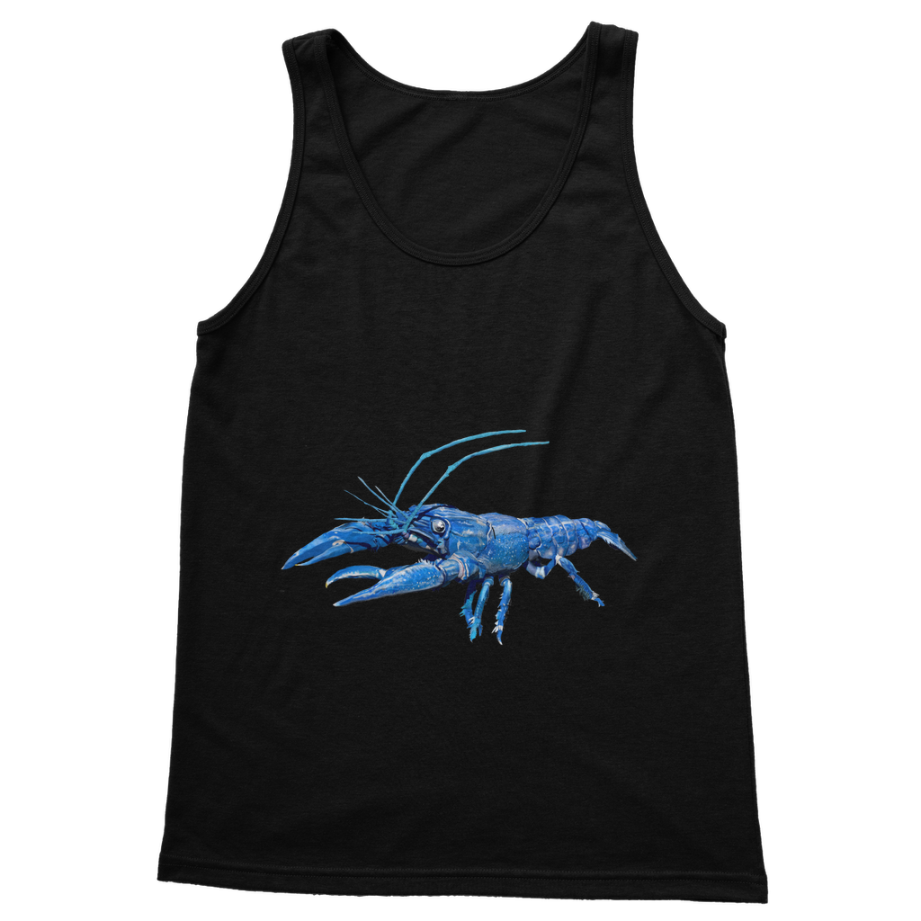 Blue Crawfish Classic Adult Vest Top in various colors, showcasing its unisex design and quality fabric.