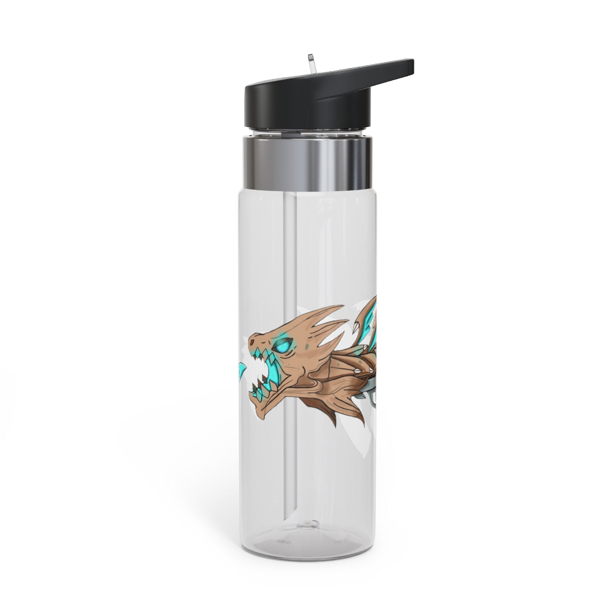 Blue Dragon Gun Kensington Tritan™ Sport Bottle, 20oz, featuring a screw-on lid, straw, and carabiner hook, made from durable BPA-free Tritan plastic.