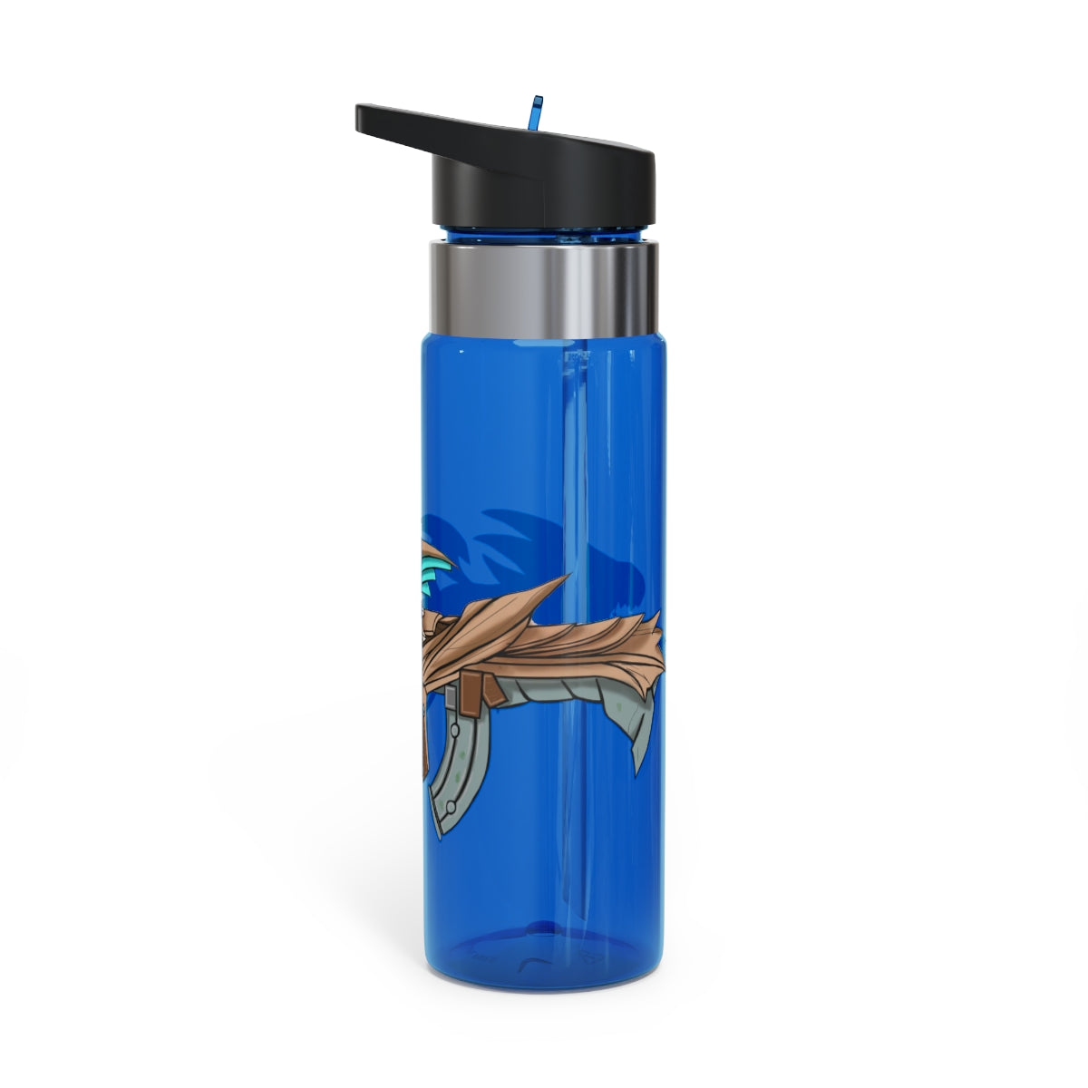 Blue Dragon Gun Kensington Tritan™ Sport Bottle, 20oz, featuring a screw-on lid, straw, and carabiner hook, made from durable BPA-free Tritan plastic.