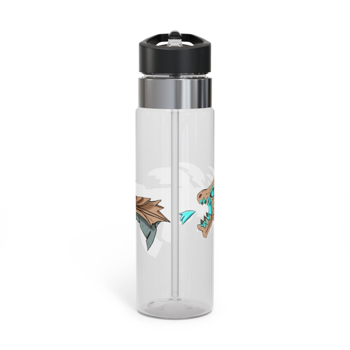 Blue Dragon Gun Kensington Tritan™ Sport Bottle, 20oz, featuring a screw-on lid, straw, and carabiner hook, made from durable BPA-free Tritan plastic.