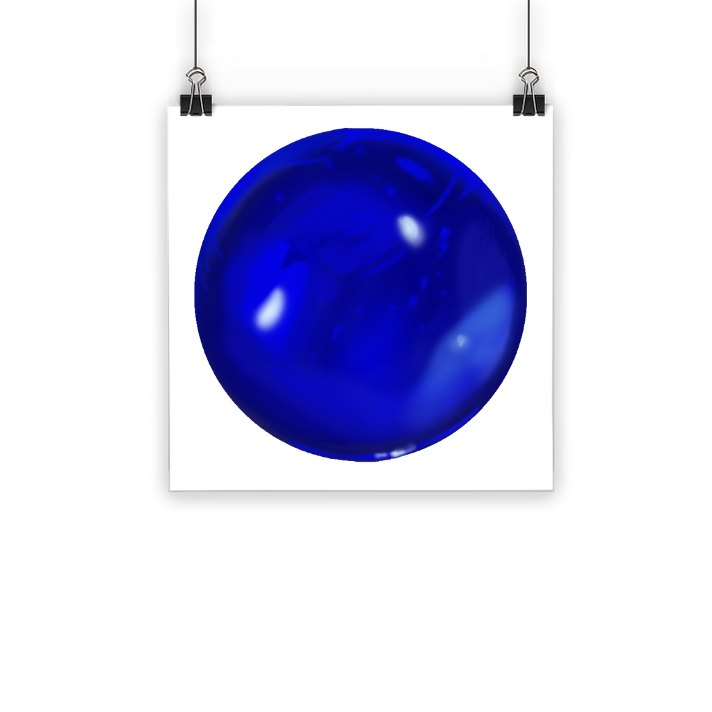 Blue Orb Classic Poster featuring vibrant colors on semi-gloss paper, ideal for indoor and outdoor display.