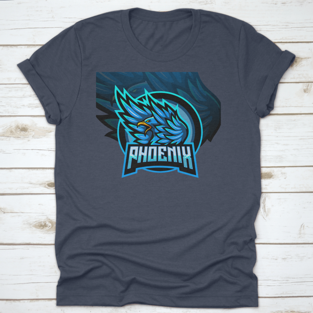 Blue Phoenix Esport Logo T-Shirt featuring a trendy design, made from 100% cotton for comfort and durability.